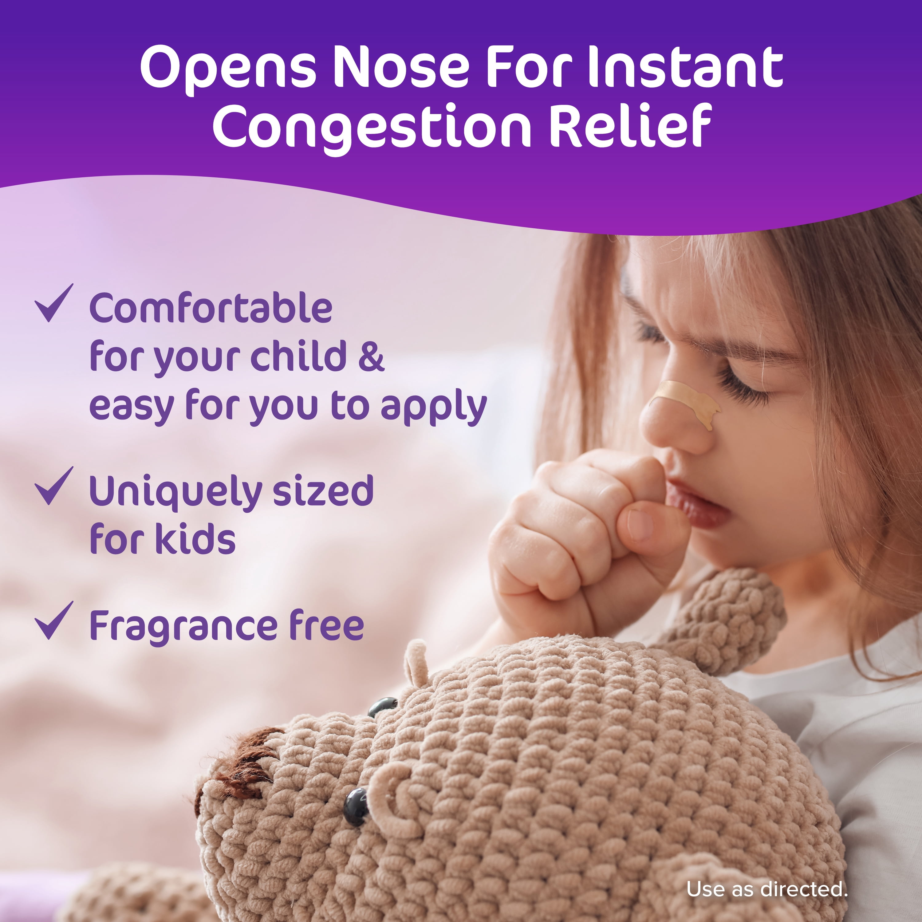 (3 pack) Children’s Dimetapp Stuffy Nose Strips, Instant Nasal Congestion Relief, 12 Strips