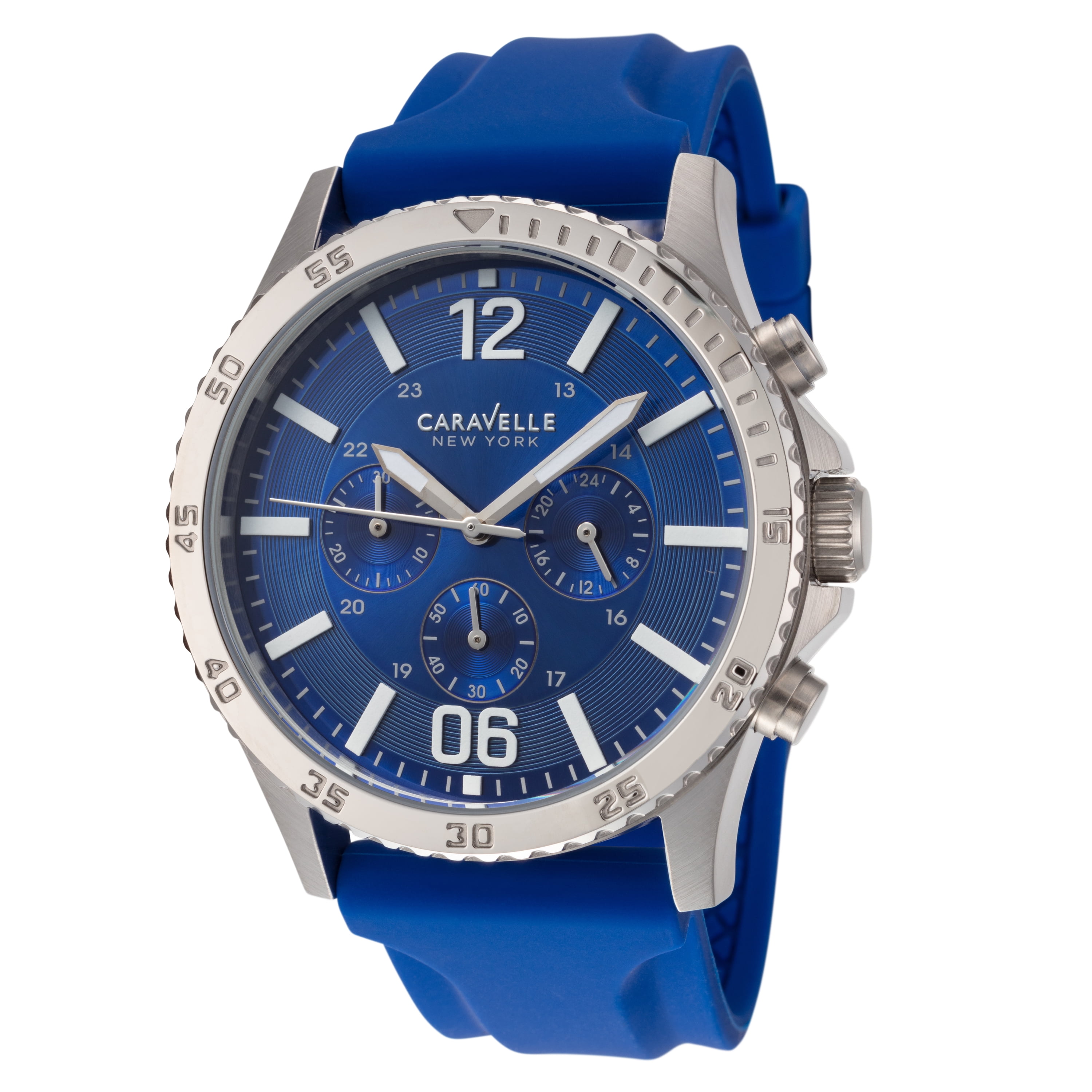 Caravelle New York Rubber Chronograph Mens Watch 43A117 - Walmart.com