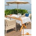 thumbnail image 4 of Outdoor Tablecloth with Umbrella Hole and Zipper, Orange Pumpkin Rectangle Table Cloth 54x80 Inch Waterproof Tablecloth, Thanksgiving Fall Maple Leaves Stripe Picnic Table Cover for Patio Camping, 4 of 7