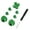 Green, variant on YAHHU Game Controller Aluminum Alloy Buttons Thumb Stick Set Replacement Parts for PS4 Purple (3.94 in / 10 cm)