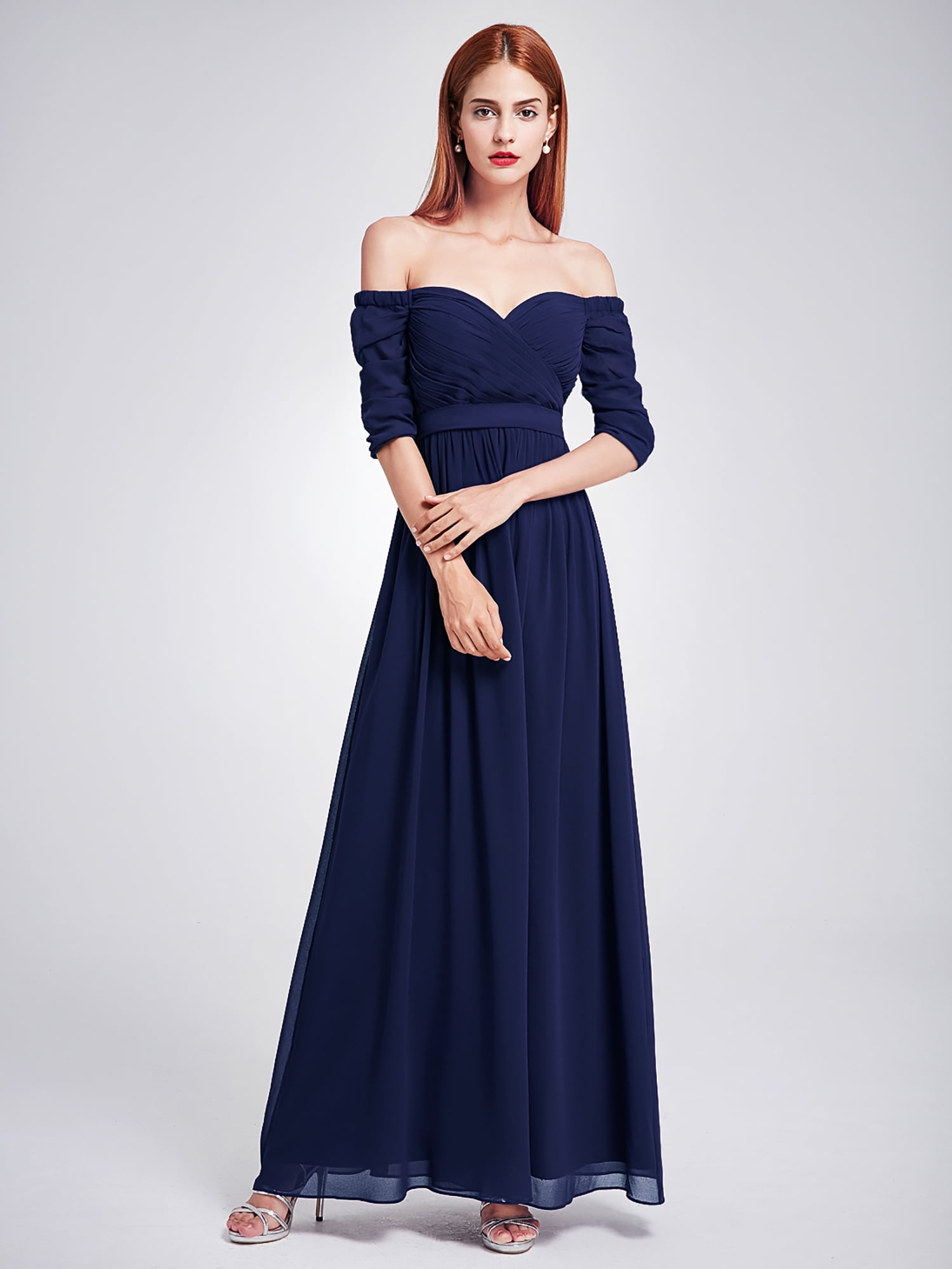 Ever-pretty - Ever-Pretty Women's Elegant Full-Length Strapless Pleated