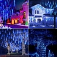 Christmas Lights, Meteor Shower Icicle String Lights, 18 Inches 8 Tubes