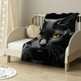 thumbnail image 2 of ARISTURING YISUEMEI Black Cat Sherpa Blanket, Soft and Plush Cute Pet Cat Throw Blanket for Adults Cat Lovers,, 2 of 6