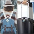 thumbnail image 5 of Square 2Pack PU Leather Galaxy Polar Bear Cruise Luggage Tag with Privacy Cover and Name ID Tag for Travel Handbags Backpacks Luggage Tags, 5 of 6