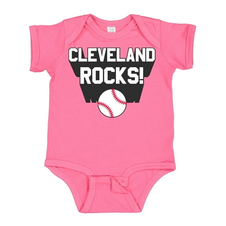 

Inktastic Cleveland Rocks with Baseball Gift Baby Boy or Baby Girl Bodysuit