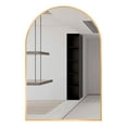 thumbnail image 3 of MAYEERTY 24x32 Inch Gold Metal Framed Arched Bathroom Wall Mirror, for Bathroom and Powder Room, 3 of 5