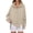 04-Apricot, variant on Women's Sweatshirts Oversized Casual Loose Button Up Henley Pullover Top High Low Split 2026 Fall Fashion Outfits Khaki Large