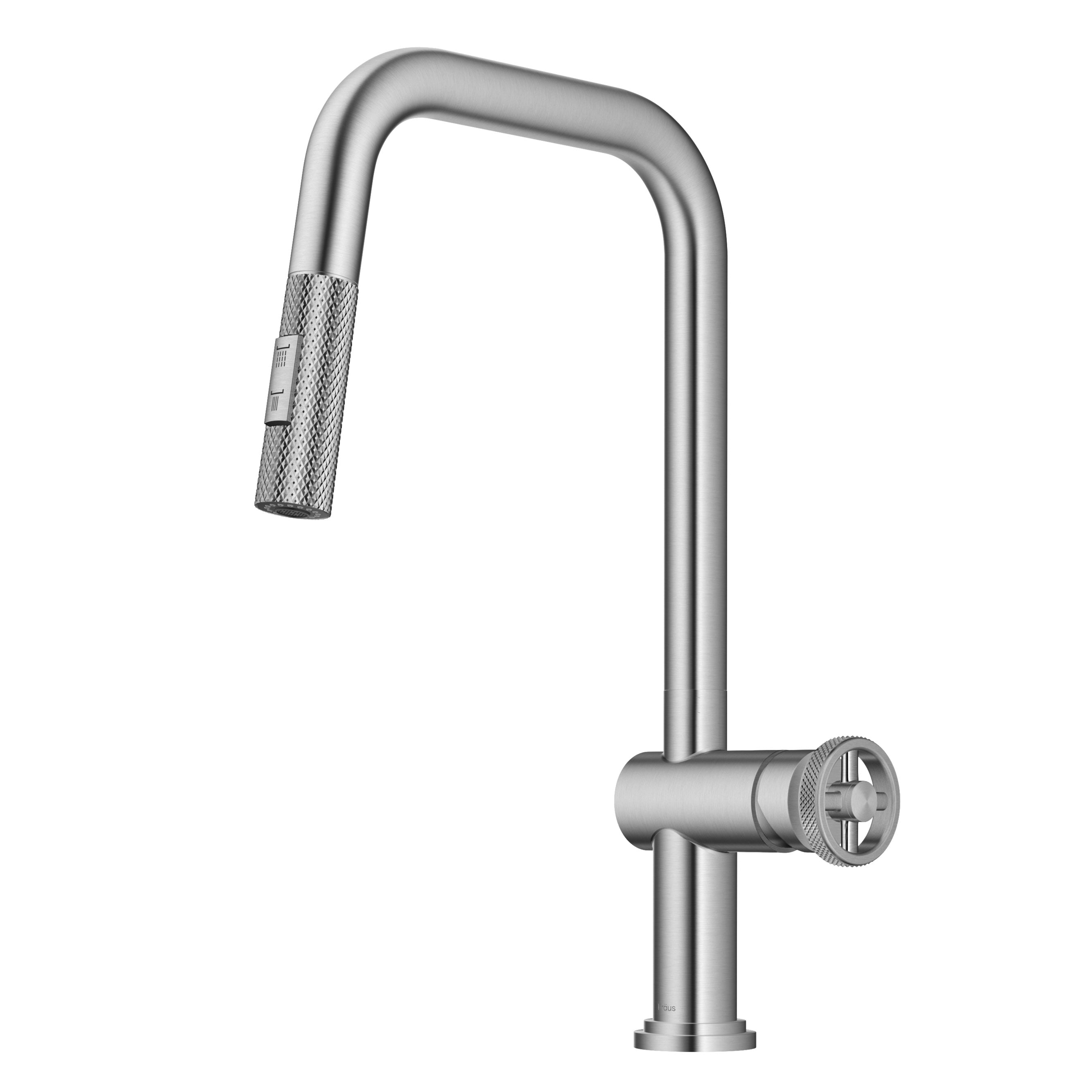 KRAUS Urbix Industrial PullDown Single Handle Kitchen Faucet in Spot