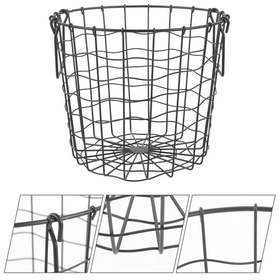 EXHUMKY Black Metal Firewood Rack with Handle, Large Capacity Firewood Holder and Organizer for Indoor & Outdoor Wood Storage