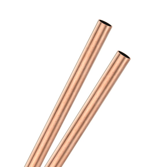 2-Pack 200mm Copper Round Tube, 8mm OD 0.5mm Wall Thickness Copper Seamless Tubing for Construction/Machining/DIY Crafting [0.31x0.02x7.9IN]