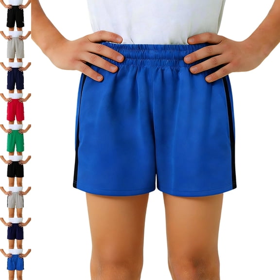UJNDER Boys Running Shorts Athletic Training Basketball Mesh Gym Workout Activewear for Kids without Pockets Sweat Shorts 01_Blue,13-14 Years