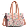 thumbnail image 2 of Teacher Tote Bag,Princess Dress Castle Pattern Teacher Utility Tote Bag,Large Work Tote Bags for Women with Multiple Pockets,Top Zipper Closure,13.8x10.6x6.7 Inch, 2 of 5