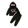 thumbnail image 2 of Godderr 2pcs Toddler Baby Girls Sweatershirt Outfits 9M -4T Newborn Fall Winter Jogging Suits Outfits 5T Toddler Boy Casual Hooded Long Sleeve Hoodie Sweatsuit +Jogger Pants 2pcs Set, 2 of 8