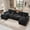 124" Gray, variant on Vinform 124" U Shaped Cloud Couch Sectional with USB Charging, Hidden Storage, Cup Holders & Chenille Double Chaise, Orange
