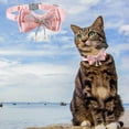 thumbnail image 4 of Uxgjfwu Adjustable Cat Collar with Bell Pink Lace Bow and Beads for Pets Kitten Safety and Fashion, 4 of 6