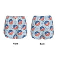 thumbnail image 5 of Lsque Donut with the USA Fag Printed Women's Running Shorts with Liner Pockets,Elastic Quick Dry Workout Athletic Gym Yoga Shorts,Womens High Waist Shorts-Small, 5 of 9