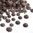 thumbnail image 6 of 100g Mixed Antique Copper Metal Flower Beads Caps Beads Ends Tibetan Silver Spacer Beads Loose Beads Jewelry Accessories for Bracelet Necklace Jewelry Making, 6 of 8