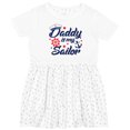 thumbnail image 3 of Inktastic My Daddy is My Sailor Girls Toddler Dress, 3 of 5