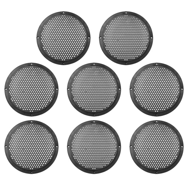 8uds 6'' Coche Plástico Audio Altavoz Cubierta Malla Parrilla Cuerno Guardia Negro