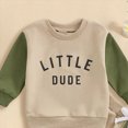 thumbnail image 5 of TOWED22 Toddler Baby Boy 2Pcs Outfits Letters Print Pullover Tops + Drawstring Pants Set Fall Winter Clothes(Blazer,18-24 M), 5 of 6