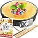 thumbnail image 3 of Crepe Maker Machine (Easy to Use), Pancake Griddle“ Nonstick 12â€ Electric Griddle“ Pancake Maker, Batter Spreader, Wooden Spatula“ Crepe Pan for Crepes Roti, Tortilla, Blintzes“ Portable, Compact, 3 of 4