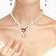 thumbnail image 5 of Adornos navideños, regalos navideños, collar de perlas navideñas, colgante de copo de nieve navideño, collar de cadena de clavícula personalizado, collar de festival de aleación, 5 of 6