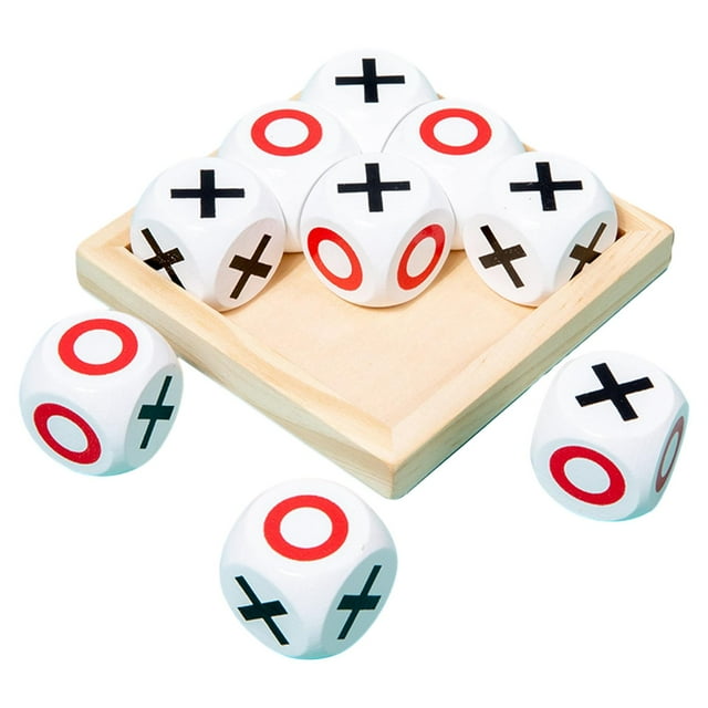 Juego de madera Tic TAC Toe, juego de mesa de centro, juegos de mesa familiares, bloques de mesa clásicos, y cruces para familias adultas
