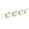 Amerock H55646WS Classic Hook Rack with Silvered Hooks, White, 18-Inch
