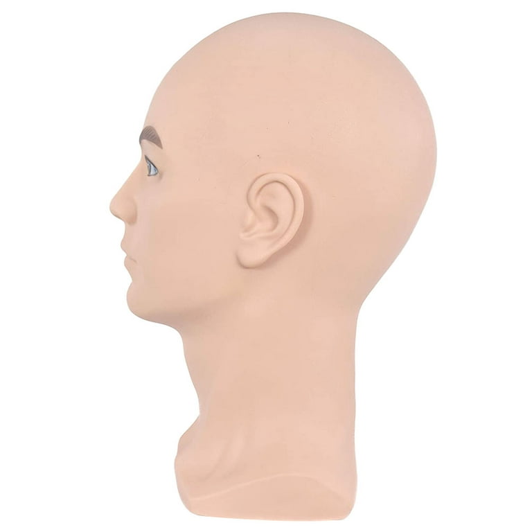 Etereauty Bald Mannequin Head Female Cosmetology Head Makeup Doll Head for  Wig Display