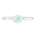 thumbnail image 4 of Rosec Jewels Round Shape Ethiopian Opal Solitaire October Birthstone Ring, Promise Ring (5 mm), 925 Sterling Silver, US 6.00, 4 of 9