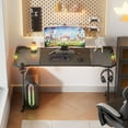 thumbnail image 6 of Wasait 55 inch Z Shaped Gaming Desk Computer Gaming Desk with Led light PC Computer Desk Ergonomic Workstation Large Gaming Table with Headphone Hook & Cup Holder for Home Office, 6 of 7