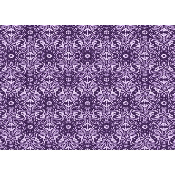Ahgly Company Machine Washable Indoor Rectangle Transitional Purple Iris Purple Area Rugs, 4' x 6'