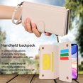 thumbnail image 4 of for iPhone 11 Crossbody Case, RFID Blocking for iPhone 11 Case Wallet with Card Holder, Fashion PU Leather Magnetic Flip Zipper Wrist Strap Lanyard Phone Case, White, 4 of 18