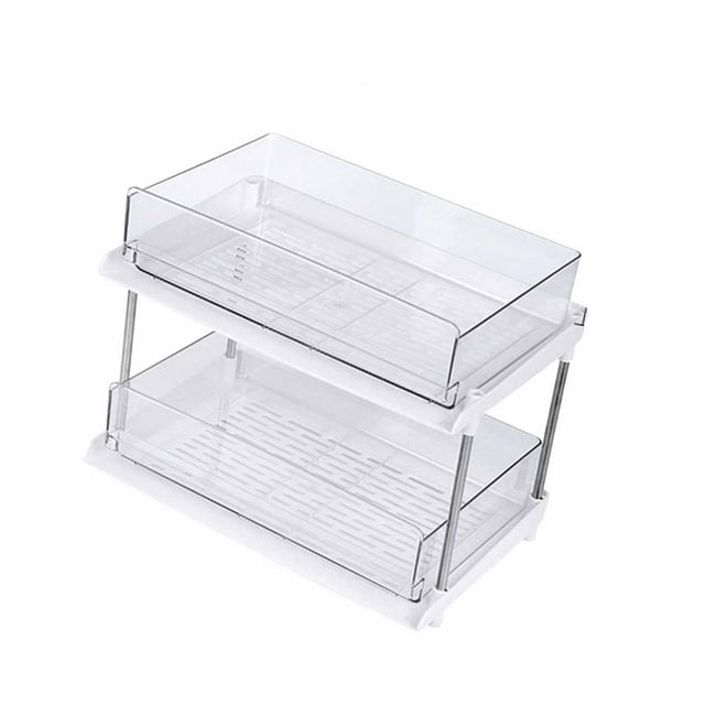 Organizador de maquillaje, cajones de escritorio para oficina, organizador de tocador para baño y oficina dos capas