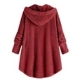 thumbnail image 6 of Girls and Toddlers' Sherpa Long Jacket Button down Long Sleeve Hooded Coat with Pocket Kids Winter Warm Sweatshirt Coat, 6 of 8
