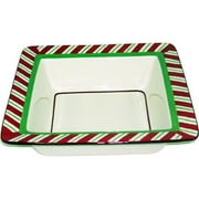 Holiday Ceramic Stripe Bowl