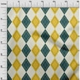 thumbnail image 3 of oneOone Cotton Cambric Yellow Fabric Argyle Quilting Supplies Print Sewing Fabric By The Yard 56 Inch Wide, 3 of 4