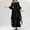Black, variant on WJHWSX Casual Dresses for Women,Fall Dresses for Women 2025,Womens Dresses,Long Sleeve,Crew Neck,Soft,Solid,2XL(US:12)