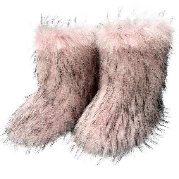 Zapatos de mujer zapatos casuales de felpa, cálidos y sólidos, botas de nieve, zapatos para correr, botas vaqueras.