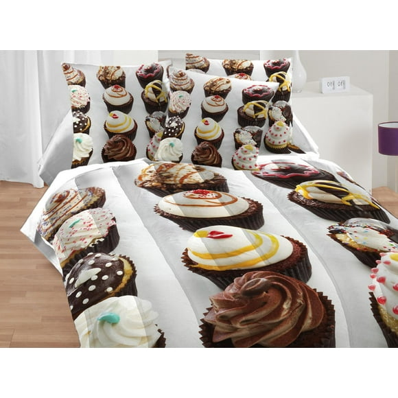 Tisseray & Cie Cupcake ensemble de douillette 4 pièces (double)