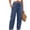 645#Blue, variant on Wide Leg Linen Pants Women Casual Summer Beach Palazzo Pants High Waisted Straight Leg Lounge Trousers with Pockets Gray XL