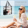 thumbnail image 4 of Tinyat Upgrade Extra Large Beach Bag for Women Clear Tote Bag Mesh Pvc Bag 7-Pockets for Seaside Pool Picnic Black, 4 of 7