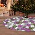 thumbnail image 6 of Yiaed Rose Flowers Print Christmas Tree Skirt , Tree SkirtsTree Mat for Christmas Winter Holiday Indoor Decorations-48", 6 of 7