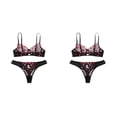 thumbnail image 1 of (2-Pack) Rinsvye Bra Polyester Heart Embroidery That Covers Daily Woman Pin Up for Women Plus Size for Valentines Day for Woman Plus Size Cosplay L, 1 of 4