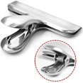 thumbnail image 3 of Clips de acero inoxidable para bolsas de virutas, abrazaderas resistentes de 4,75 pulgadas de ancho para resellar bolsas de alimentos para embalaje de café, hogar, paquete plateado de 6, 3 of 6