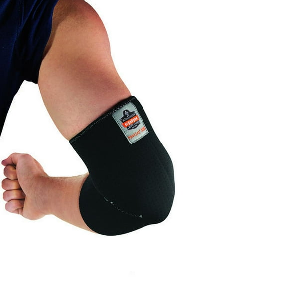 Ergodyne ProFlex 650 Neoprene Elbow Sleeve, Large, Black (2 Units)