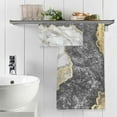 thumbnail image 5 of Gold Black Marble Cotton Towel Set 2 Piece, 1 Bath Towels 1 Washcloth, Soft Fast Dry Super Absorbent Face Hand Towel for Bathroom Hotel Gym Spa and Beach, 5 of 7