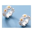 thumbnail image 3 of Flower Hoop Earrings Small Hoop Earring Tiny Flower Earrings for Daughter Sensitive Ear Women, 3 of 8