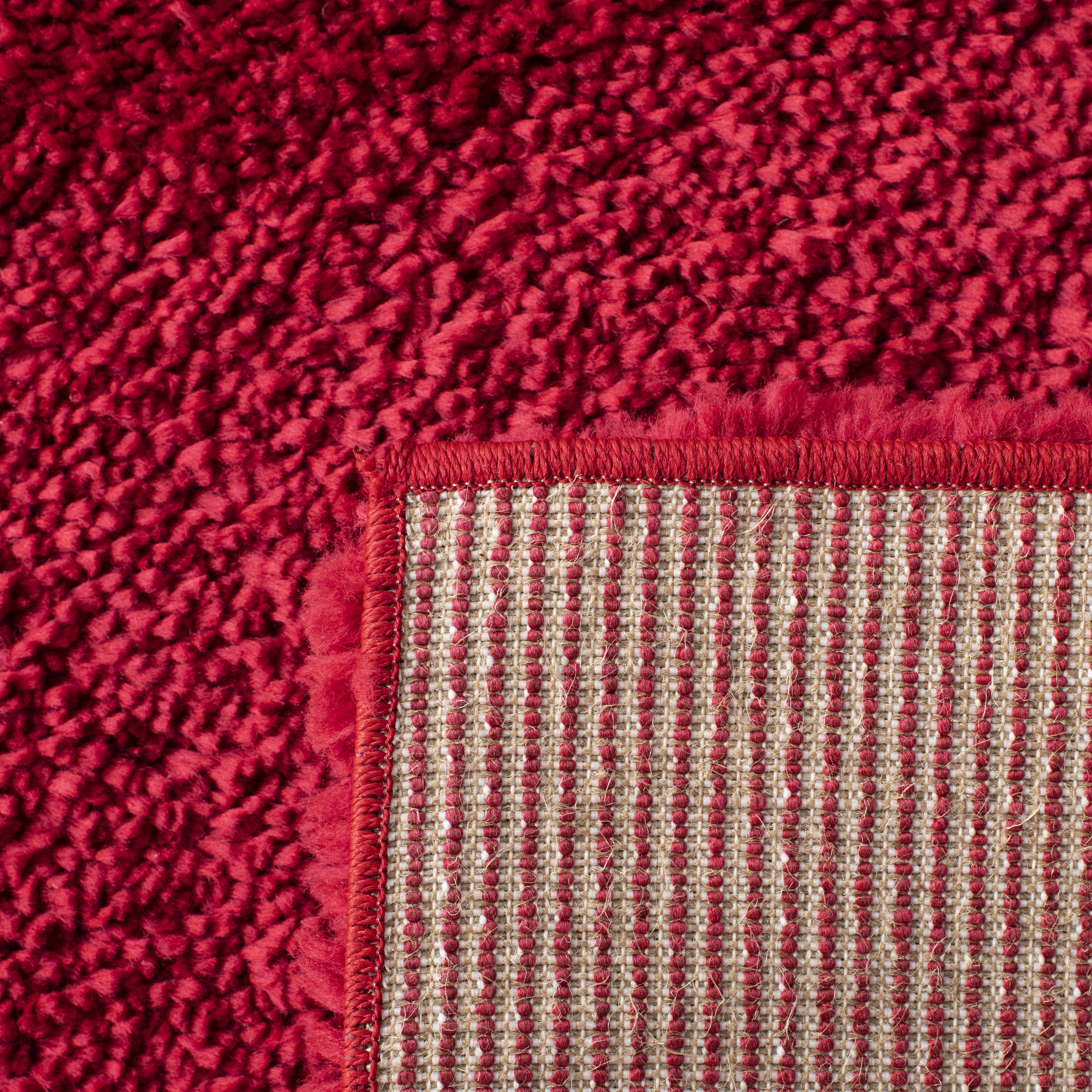 SAFAVIEH August Carlene Solid Plush Shag Runner Rug, Red, 2'3" x 10' - Modern Design, Red, Non-Shedding & Easy Cleaning, Ultra Plush Thick Pile, Ideal for Living Room, Bedroom, Entryway