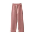 thumbnail image 2 of Vetsdori Womens Fleece Pajamas Pants Corduroy Casual Pj Bottoms Pockets Plain,Wide Leg Home Lounge Pants for Women Elastic Waist, 2 of 7